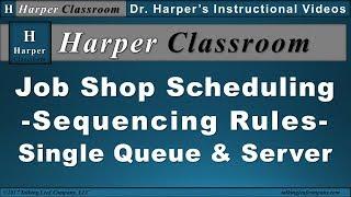 Job Shop Scheduling – Sequencing Rules  Harper Classroom