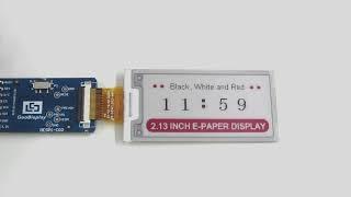 How to achieve partial refresh on a three-color e-paper screen? Fun video from Good Display