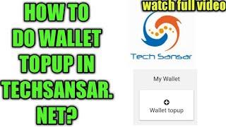 HOW TO DO WALLET TOPUP IN TECHSANSAR.NET?