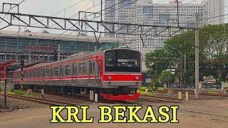 NONTON KERETA API KRL DI STASIUN BEKASI