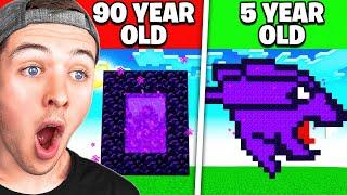MINECRAFT at DIFFERENT AGES old vs young