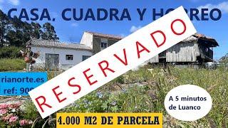 Casa de aldea a 5 minutos de Luanco con una finca de 4.000 m2. 130.000€