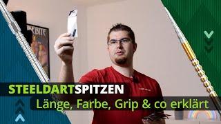 Steeldartspitzen Farbe Länge Grip & co im Vergleich 