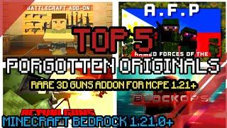 TOP 5 RARE 3D Guns Addon for Minecraft Bedrock 1.21+ Forgotten Originals Part 1  Creator Crafter321