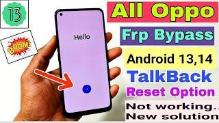 All Oppo FRP Bypass Android 1314 Update  New Trick 2024 All Oppo Google Account Bypass Without Pc
