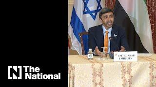 Sheikh Abdullah bin Zayed discusses two-state solution and says he looks forward to Israel visit