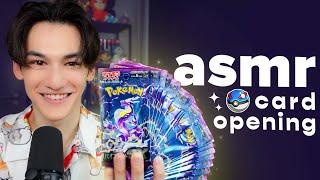 ASMR Pokémon Card Opening  Violet Ex {crinkle sounds card shuffling}