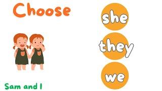I you we they he she it  Game  Pronouns for kids