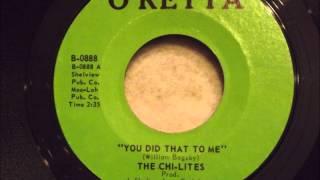 Chi-Lites - You Did That To Me - Great Doo Wop  Soul Crossover