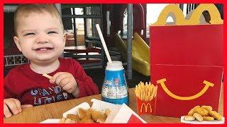 Family Fun With Kids at McDonalds Indoor Playground PlayPlace REAL FOOD Happy Meal Toy Surprise