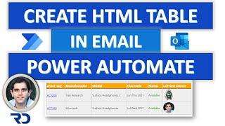 Power Automate flow HTML Table Formatting in Email  Flows & SharePoint