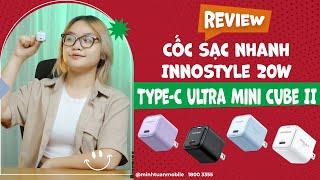 Cốc sạc nhanh Innostyle 20W Type-C Ultra Mini Cube II nhỏ gọn đáng đồng tiền