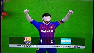 LA COPA MAS DIFICIL - Barcelona vs Arg Clasica PES 2019 PS2 PARTIDO 1