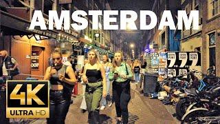 AMSTERDAM  Night Life  4K 60fps  4K UHD 60fps Leidseplein and Rembrandtplein 4K UHD