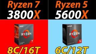 Ryzen 7 3800X Vs. Ryzen 5 5600X  8 Cores Vs. 6 Cores  How Much Performance Difference?