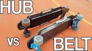 Belt Drive vs Hub Motor - Electric Skateboard Comparison