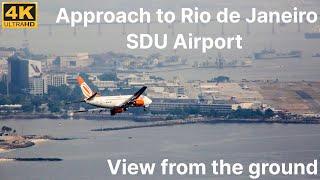 One of the most scenic airports. Approach to Rio de Janeiro SDU Airport. View from the ground.