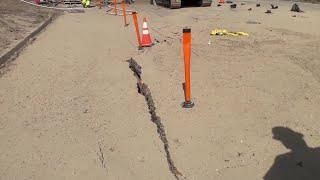 Cracked pavement leads to hard closure of Highway 154 near San Antonio Road