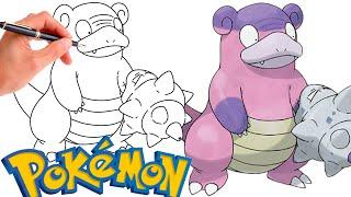 How To Draw GALARIAN SLOWBRO POKEMON  Galarian Pokemons