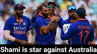 India won by 6 runs against Australia. Mohammad Shami 3 wickets and Surya Kumar Yadav 50 runs.WCT20