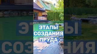 Рыбачим с балкона в своём пруду Как сделать пруд с рыбой. Этапы создания пруда на участке #shorts