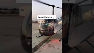 Throwing a party at an airport Riding in Helicopters