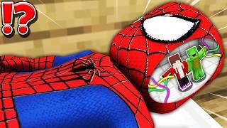 JJ and Mikey control SPIDER MAN HEAD CHALLENGE in Minecraft Maizen Animation