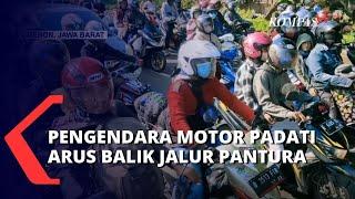 Jelang Puncak Arus Balik Jalur Utama Pantura Dipadati Pemudik Motor