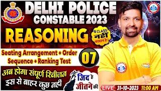 Delhi Police Constable 2023 Ranking Test Reasoning Practice Set 07 Order Sequence Reasoning Class