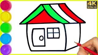 How to draw simple house Drawing  Step by step house drawing  By Arya Drawing #housedrawing.