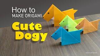 How to make easy Origami  CUTE DOGY