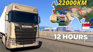 ETS2 Longest Delivery Algeria to Singapore Africa to Asia  Euro Truck Simulator 2