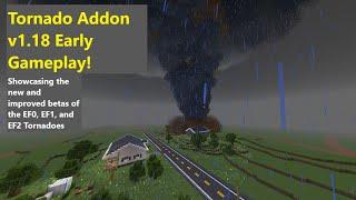 Minecraft Bedrock Tornado Addon 1.18 beta EARLY GAMEPLAY  Quick look at the new tornadoes