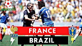 France vs Brazil 1-1  4-3  All Goals & Highlights  1986 World Cup 