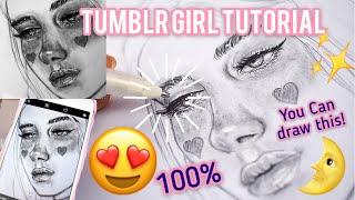 HOW TO DRAW A GIRL FACE TUTORIAL  Step by Step  Strawberrypuffcake