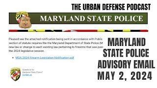 Maryland State Police Legal Advisory Email - May 2 2024