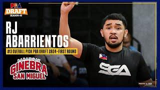 Ginebra selects RJ Abarrientos as THIRD PICK overall  PBA Season 49 Draft