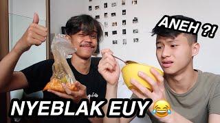 MAHASISWA AMERIKA PERTAMA KALI NYOBAIN MAKAN SEBLAK  BARENG LEONARDO EDWIN