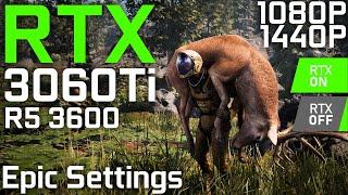 ICARUS  RTX 3060 Ti + Ryzen 5 3600  Epic Settings RTX ONOFF + DLSS 2.0  1080p 1440p