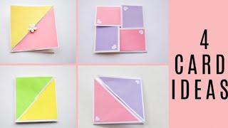 4 Easy Scrapbook Card Making Ideas  How to make Lapbook Cards  Surprise Card Ideas