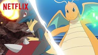 Mega Lucario vs. Dragonite  Pokémon Journeys The Series  Netflix After School