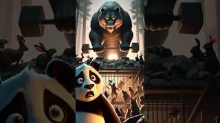 Pandas save animal friends from lion  #panda  #story #shorts