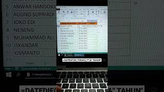 Cara Menghitung Umur di Microsoft Excel