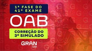 1ª fase do 41º Exame OAB Correção do 3º Simulado