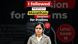 I followed Target UPSC Marathon session for Prelims  Wardah Khan AIR - 18 #TargetUPSCMarathon