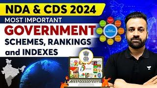 Most Important Govt. Schemes Rankings & Indexes  NDA & CDS 2024  Shree Prateek