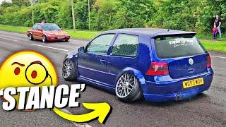 STUPIDLY LOW Cars Leaving a Car Show - Rollhard 2023