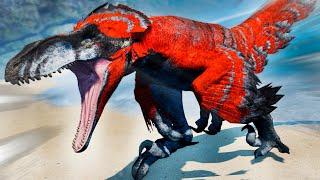 Nas Garras do Pyroraptor Jurassic World + Filhote Pyro e Tiranossauros  The Isle  PTBR