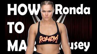 How to make Ronda Rousey in WWE 2K18 CAW