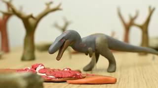 600 subscriber special Tyrannosaurus rex vs Giganotosaurus  clay dinosaur fight